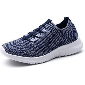 Tiosebon Womens Navy Slip On Walking Lightweight Running Memory Foam Sneakers